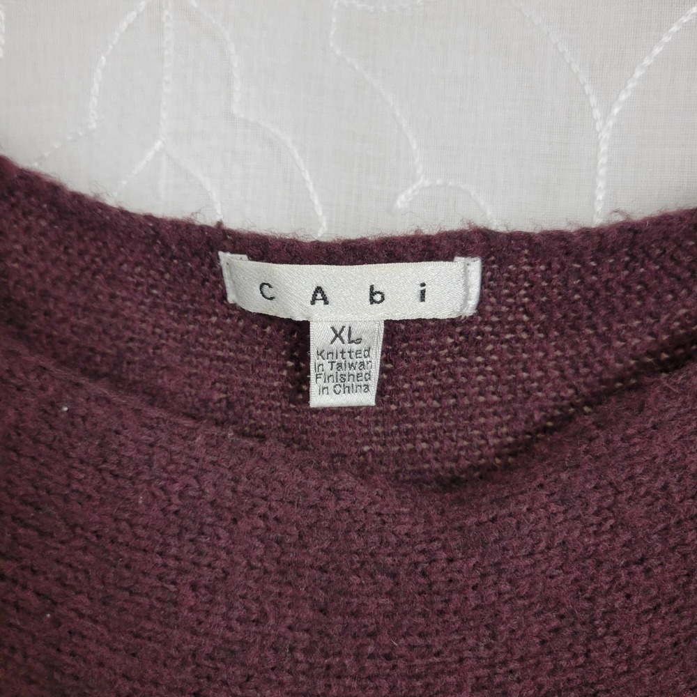 Cabi Red Sweater Tunic Mini Short Sleeves Crewneck Dress Size XL - Picture 7 of 7